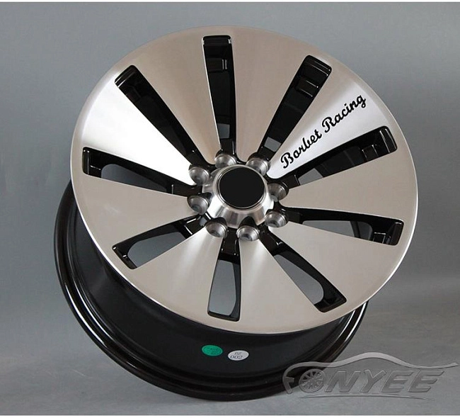 картинка Новые диски Borbet racing R15 4х100-108 J7 ET15 серебро + черный глянец магазин  StreetTuning 