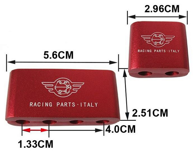 картинка Разделитель высоковольтных проводов на 4 шт двойной Epman, красный магазин  StreetTuning 