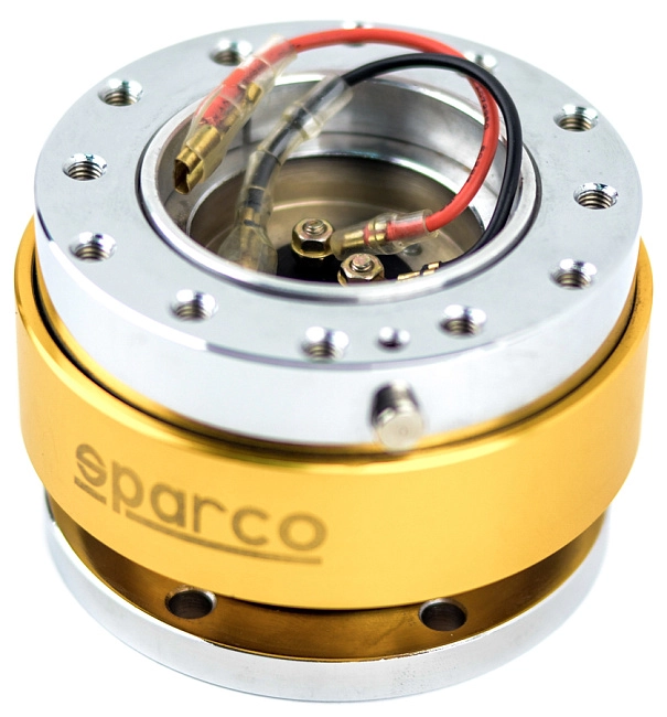картинка Быстросъемная муфта для спортивного руля , Sparco Style золотого цвета магазин  StreetTuning 