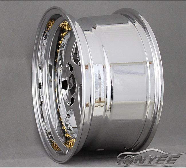 картинка Новые диски Rotiform TMB Flat R16 4х100 ET15 J8 хром + золотистые болтики магазин  StreetTuning 