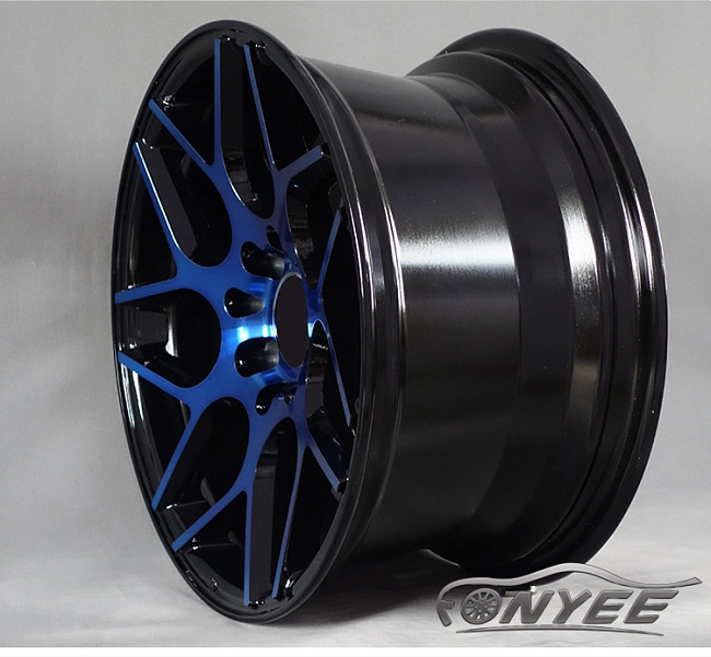 картинка Новые диски Vossen VPS-315T R15 4X100/4X114,3 ET25 J8 черный + синий магазин  StreetTuning 