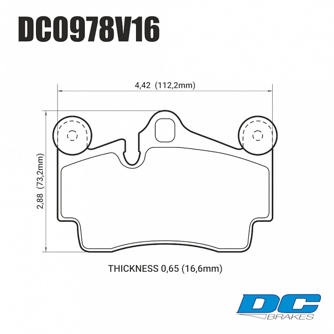 картинка Колодки тормозные DC0978V16 DC brakes Street STR.S, задние PORSCHE Cayenne (955);  Audi Q7 / Touareg магазин  StreetTuning 