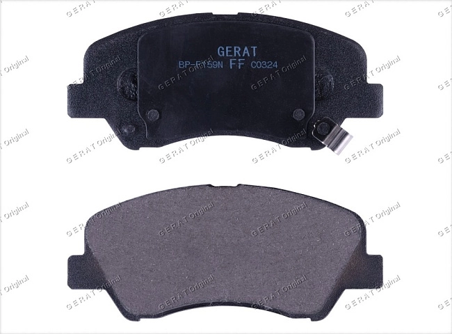 картинка Передние тормозные колодки Gerat BP-F159N (Hyundai Accent/ 
Kia Cerato, Rio) магазин  StreetTuning 