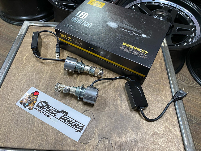 картинка Мини Led лампы - линзы Sanvi - H7 5500к, комплект 2 шт магазин  StreetTuning 