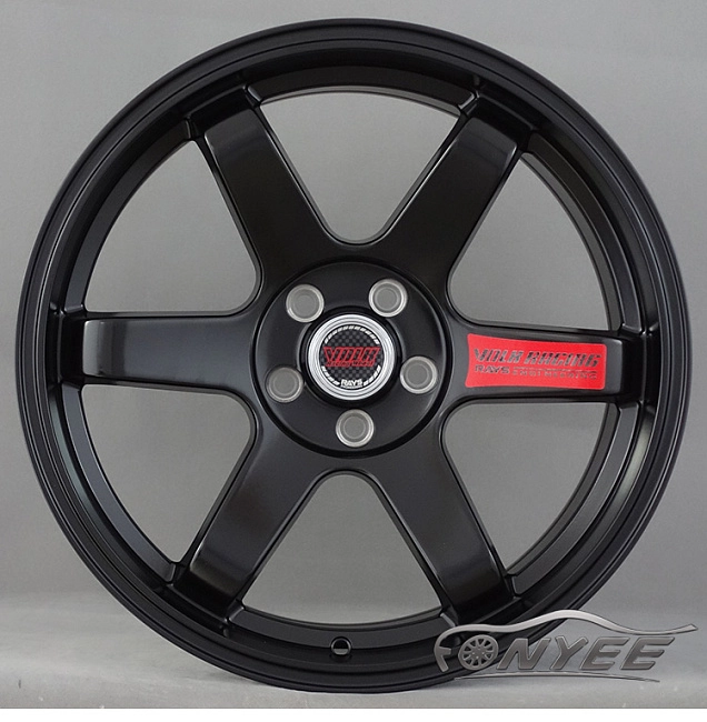 картинка Новые диски Rays TE37 R18 5X108 ET35 J9,5 черные матовые магазин  StreetTuning 
