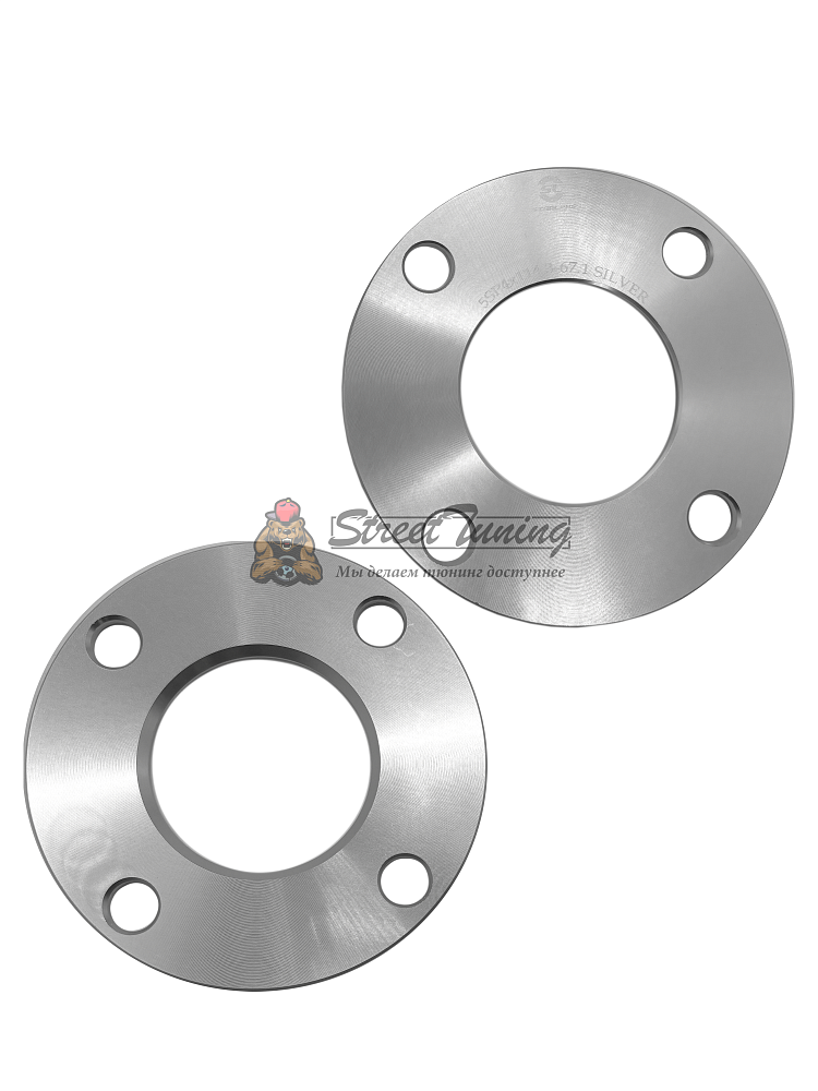 картинка Проставка Starleks 5 мм 4x114.3 цо 67.1 сквозная Silver от магазина  StreetTuning