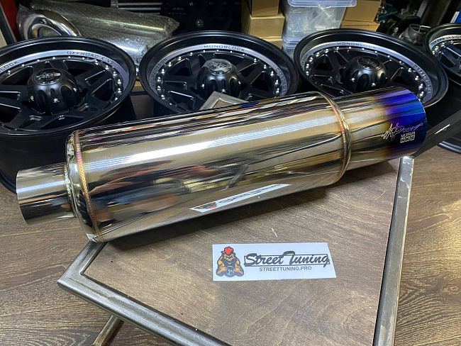 картинка Прямоточная банка HKS Style серии Jasma,D-63x102 мм с напылением магазин  StreetTuning 