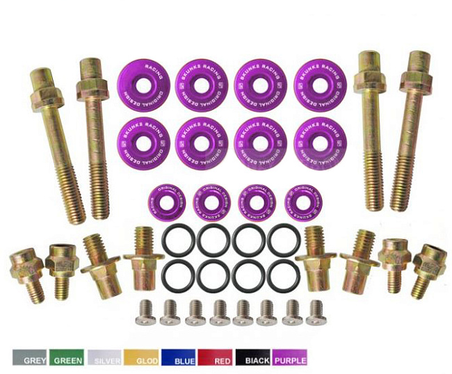 картинка Болты с шайбами крышки клапанов Epman для Honda, фиолетовые магазин  StreetTuning 