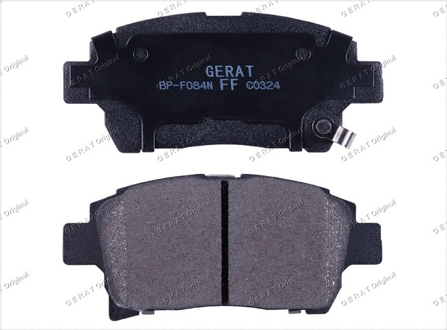 картинка Передние тормозные колодки Gerat BP-F084N (Toyota Allion, bB, Celica, Corolla, Corolla Verso, Funcargo, iQ, Ist, MR-S, Opa, Porte, Premio, Prius, Sienta, Spacio, Vios, Vitz, Yaris) магазин  StreetTuning 