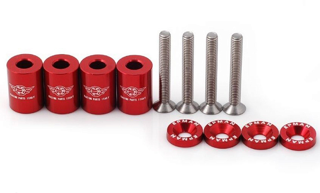 картинка Проставки под капот Epman, красные магазин  StreetTuning 