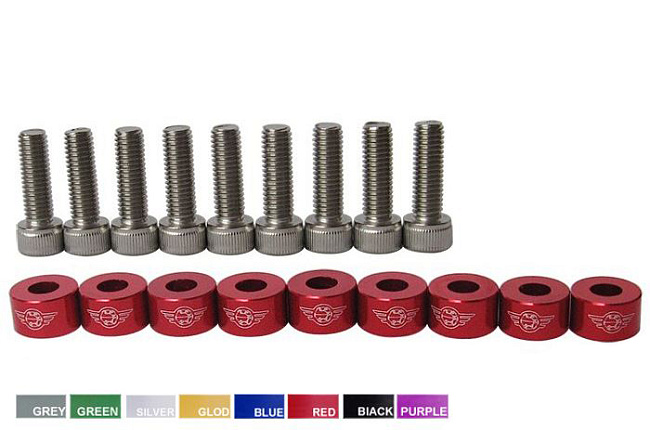 картинка Болты для крепления коллектора на Honda, красные магазин  StreetTuning 