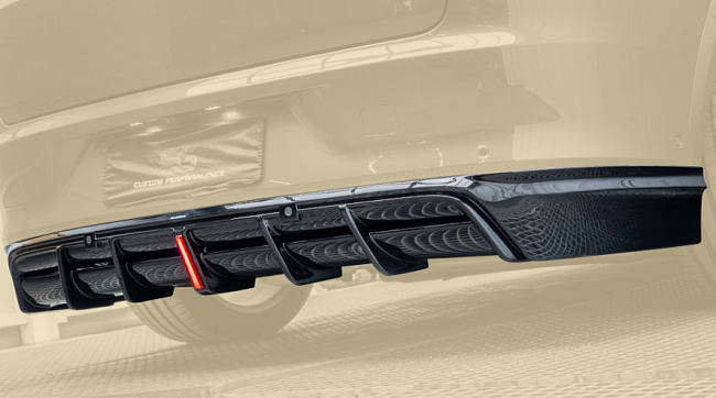 картинка Диффузор на задний бампер для Lixiang L7, черный глянец, с стоп сигнал магазин  StreetTuning 