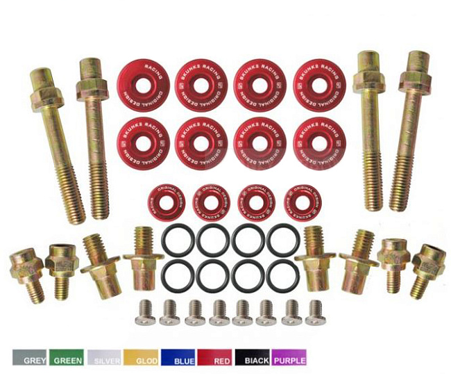 картинка Болты с шайбами крышки клапанов Epman для Honda, красные магазин  StreetTuning 