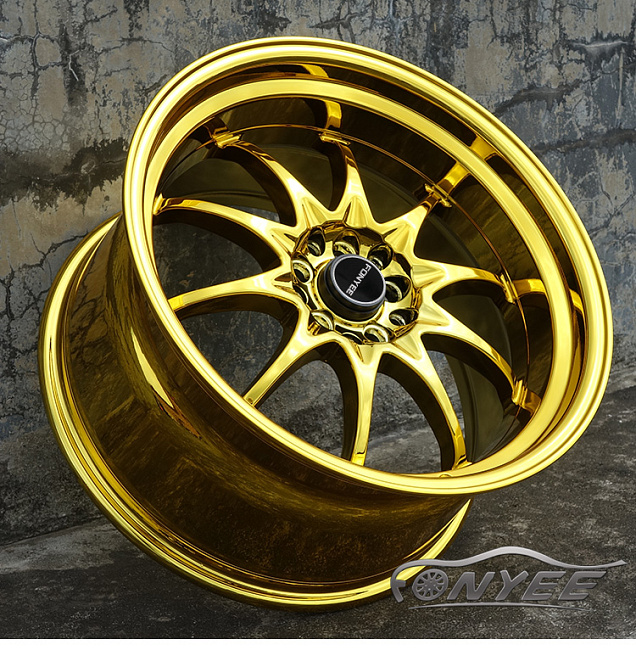 картинка Новые диски Rays CE28 R18 5x100-5x114,3 ET22 J9,5 золотой хром магазин  StreetTuning 