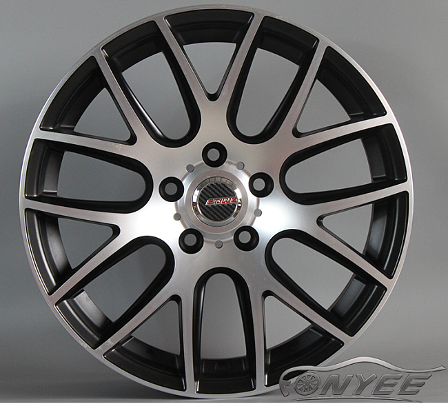 картинка Новые диски Styluz M537 R17 5х114,3 ET43 J7,5 черный мат + серебро магазин  StreetTuning 