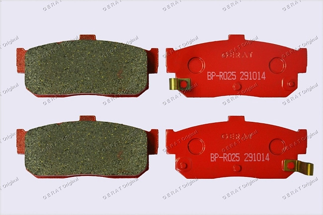картинка Задние тормозные колодки Gerat BP-R025 (Infiniti G20, I30/ 
Nissan Almera, Altima, Bluebird, Cefiro, Maxima, Prairie, Primera, Pulsar, Sunny) магазин  StreetTuning 