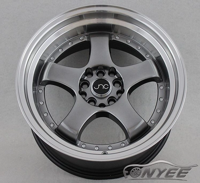 картинка Новые диски JNC 017 R17 5X114,3-5X100 ET20 J9 серый глянец + полированная полка магазин  StreetTuning 