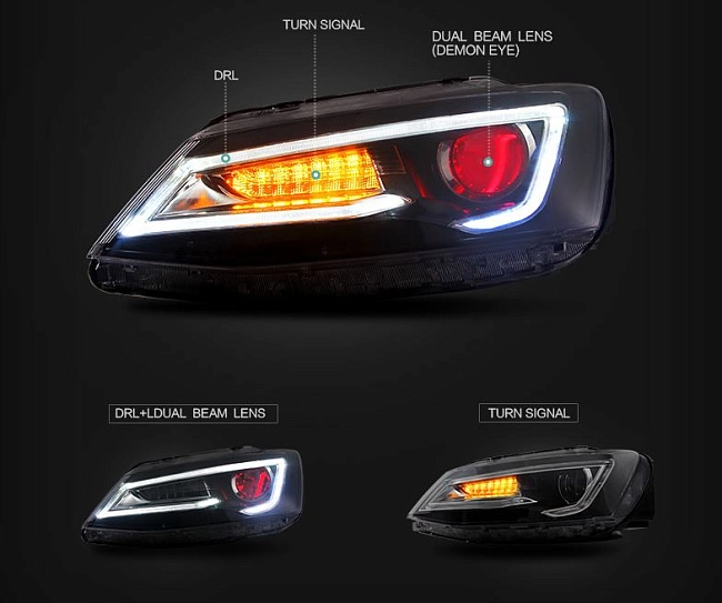 картинка Фары передние Volkswagen Jetta 6 2011-2015 магазин  StreetTuning 