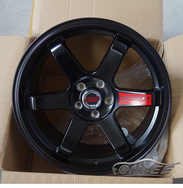 картинка Новые диски Rays TE37 R18 5X108 ET35 J9,5 черные матовые магазин  StreetTuning 
