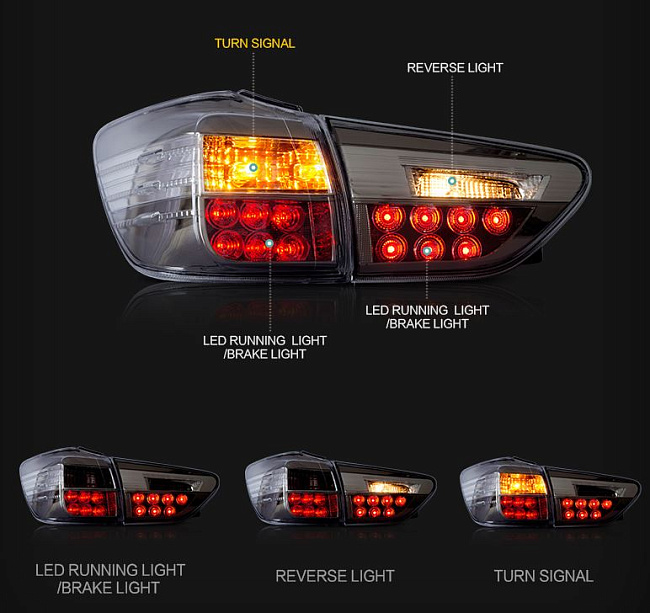 картинка Задние LED фары для TOYOTA WISH 2009-2015 магазин  StreetTuning 