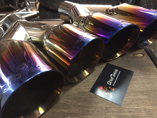 картинка Насадки на глушитель Remus двойные комплект- 2 шт 63 х 89 мм магазин  StreetTuning 