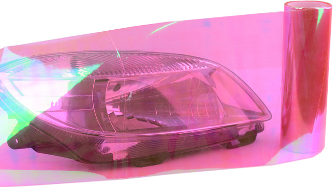 картинка Тонировка для фар хамелеон, розового цвета магазин  StreetTuning 