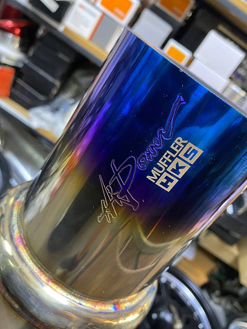 картинка Прямоточная банка HKS Style серии Jasma,D-63x102 мм с напылением магазин  StreetTuning 