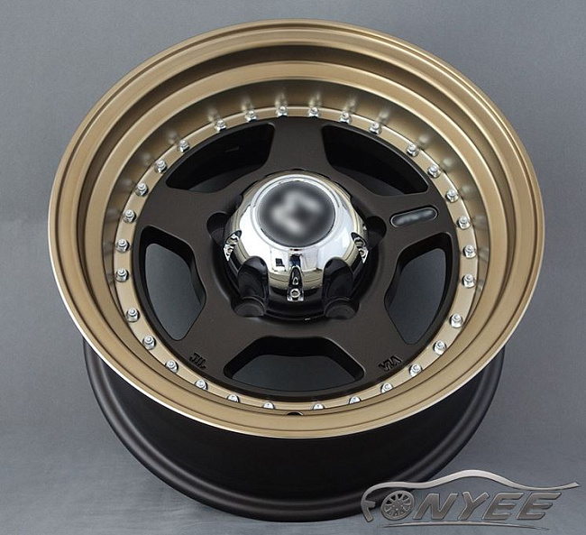 картинка Новые диски MVF-955 R15 5X139,7 ET-10 J7 бронза + золотистая полка магазин  StreetTuning 