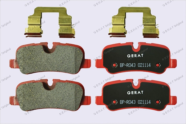 картинка Задние тормозные колодки Gerat BP-R043 (Discovery, Range Rover, Range Rover Sport) магазин  StreetTuning 