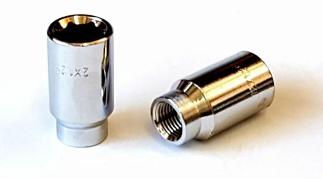 картинка Гайка Starleks M12x1.25 конус с носиком, высота 37 мм, внутр.6-гранник магазин  StreetTuning 