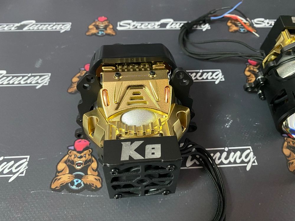 картинка Светодиодные линзы Sanvi K8 ДВОЙНОЙ LASER - 3 дюйма от магазина  StreetTuning