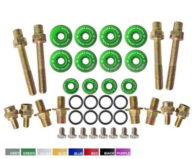 картинка Болты с шайбами крышки клапанов Epman для Honda, зеленые магазин  StreetTuning 