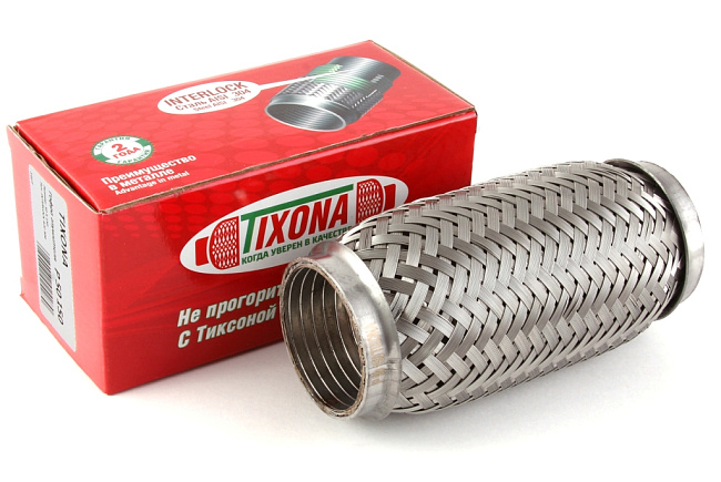 картинка Гофра глушителя Tixona (сталь 304 с внутренним металлорукавом) 50*150 магазин  StreetTuning 