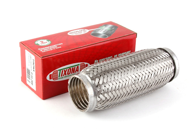 картинка Гофра глушителя Tixona (сталь 304 с внутренним металлорукавом) 55*200 магазин  StreetTuning 