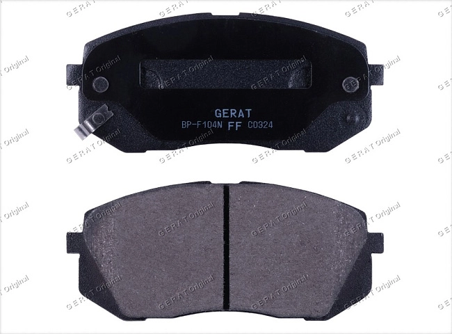 картинка Передние тормозные колодки Gerat BP-F104N (Hyundai I40, IX35, Sonata, Tucson/ 
Kia Sportage) магазин  StreetTuning 
