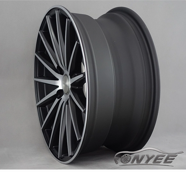 картинка Новые диски Vossen VFS2 Replica R16 4X100 ET35 J7 черный мат + серебро магазин  StreetTuning 