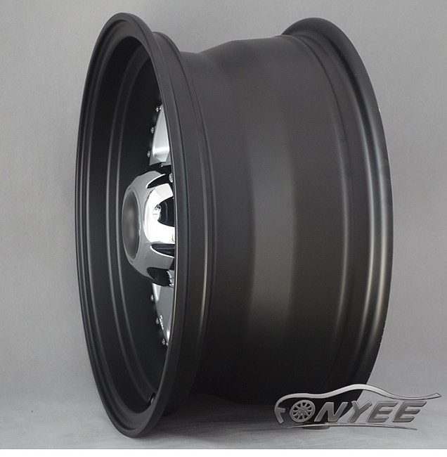 картинка Новые диски MVF-955 R15 5X139,7 ET-10 J7 черные матовые + серебро магазин  StreetTuning 