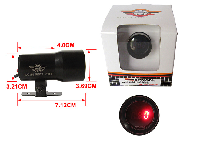 картинка Датчик тахометр Epman 37 мм , черный магазин  StreetTuning 