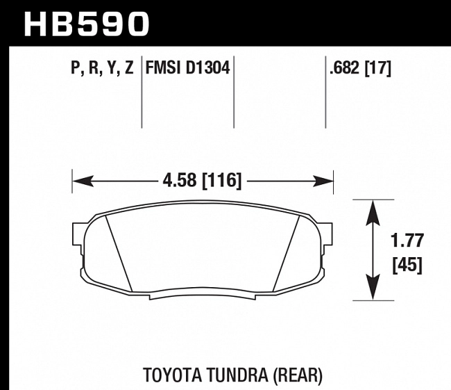 картинка КОМПЛЕКТ ЗАДНИЙ. Toyota LC200, Lexus LX570  ; Тормозные диски HAWK + колодки LTS; HKC5011.590Y магазин  StreetTuning 