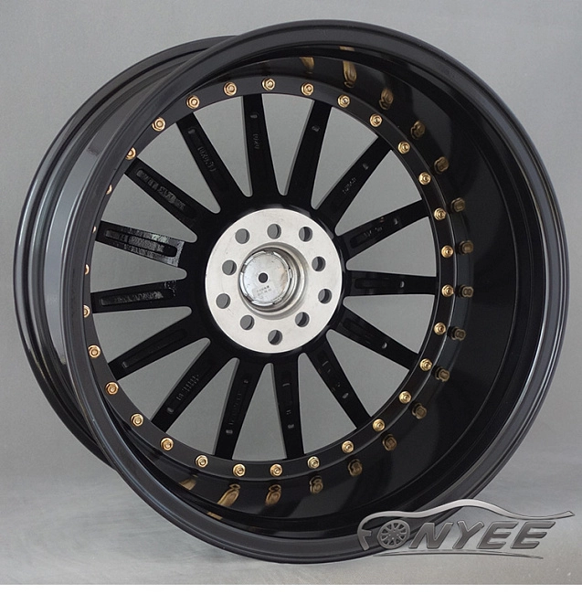 картинка Новые диски JNC 042 R18 5X114,3-5X100 ET35 J8,5 черные + золотистые болтики магазин  StreetTuning 