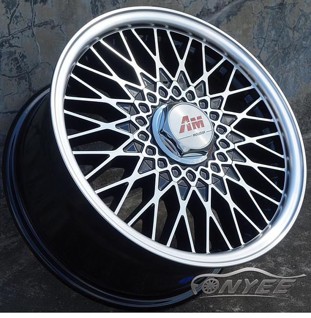 картинка Новые диски Moussa R15 4x114,3-4x100 ET35 J7 черный + полированная полка магазин  StreetTuning 