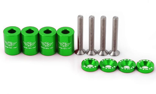 картинка Проставки под капот Epman, зеленый магазин  StreetTuning 