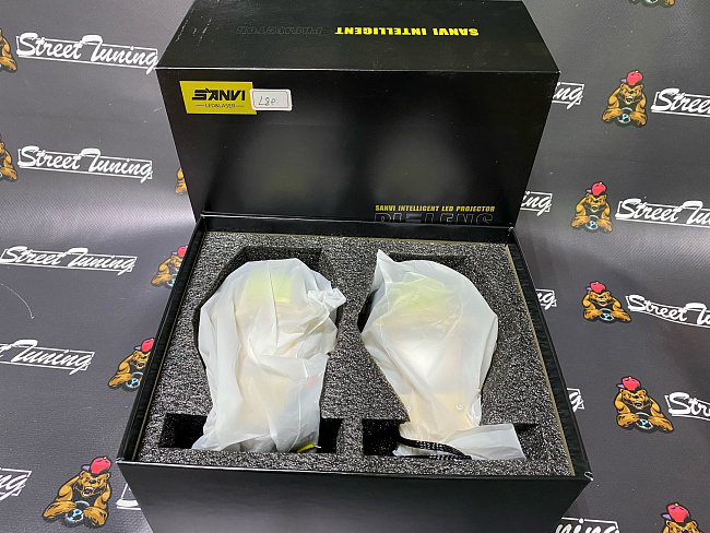 картинка Светодиодные линзы Sanvi L80 Laser, 3 дюйма 5500k магазин  StreetTuning 