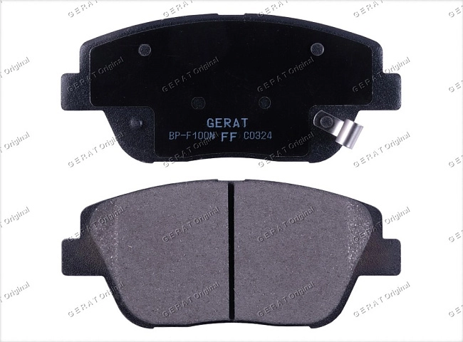 картинка Передние тормозные колодки Gerat BP-F100N (Hyundai Grandeur, Sonata/ 
Kia Optima) магазин  StreetTuning 