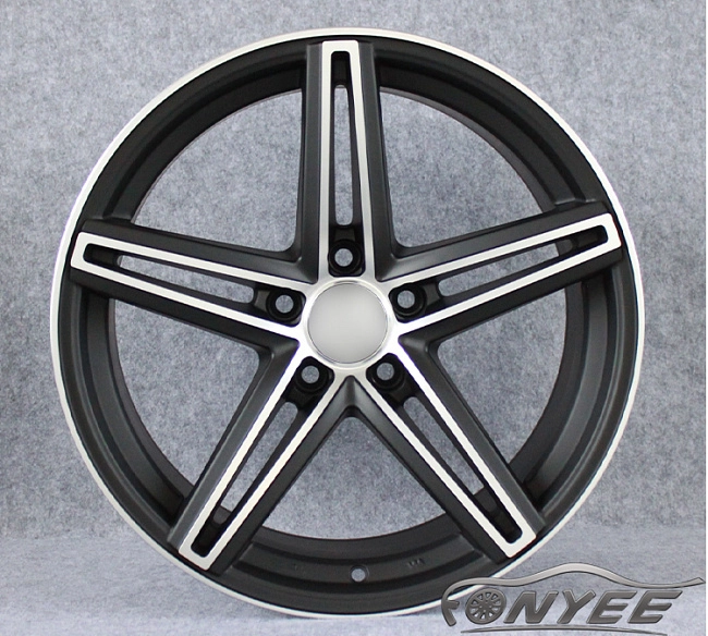 картинка Новые диски Vossen CV5 Replica R18 5X114,3 ET35 J9,5 черный мат + серебро магазин  StreetTuning 