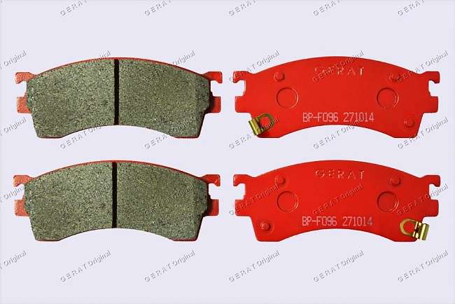 картинка Передние тормозные колодки Gerat BP-F096 (Mazda 323F, 626, Eunos, MX 6, Premacy, Xedos 6, Xedos 9) магазин  StreetTuning 