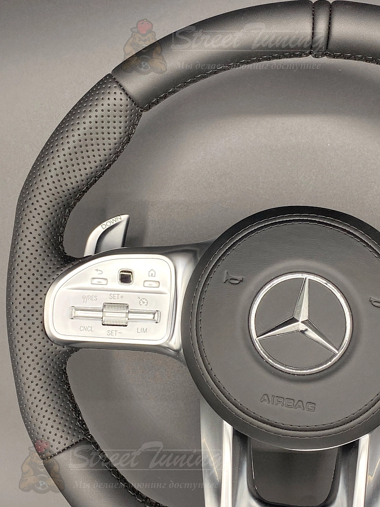 картинка Руль Mercedes AMG GLE/GLS с подушкой, эко-кожа, без подогрева от магазина  StreetTuning