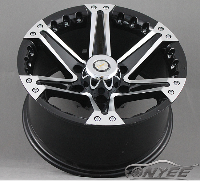 картинка Новые диски MF-961 sport R16 6X139,7 ET-20 J8 черный глянец + серебро магазин  StreetTuning 