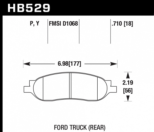 картинка Колодки тормозные HB529P.710 HAWK SuperDuty магазин  StreetTuning 