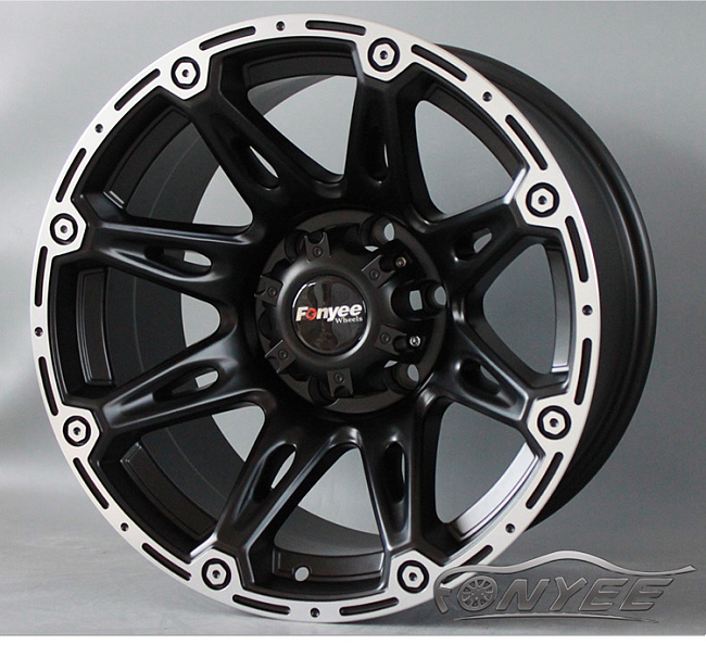 картинка Новые диски Formula R17 6x139,7 ET-40 J9 черный мат + серебро магазин  StreetTuning 